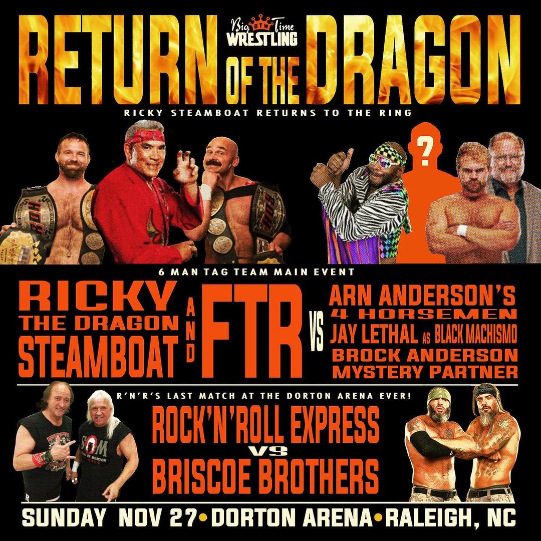 Ricky Steamboat teaming with FTR in return match