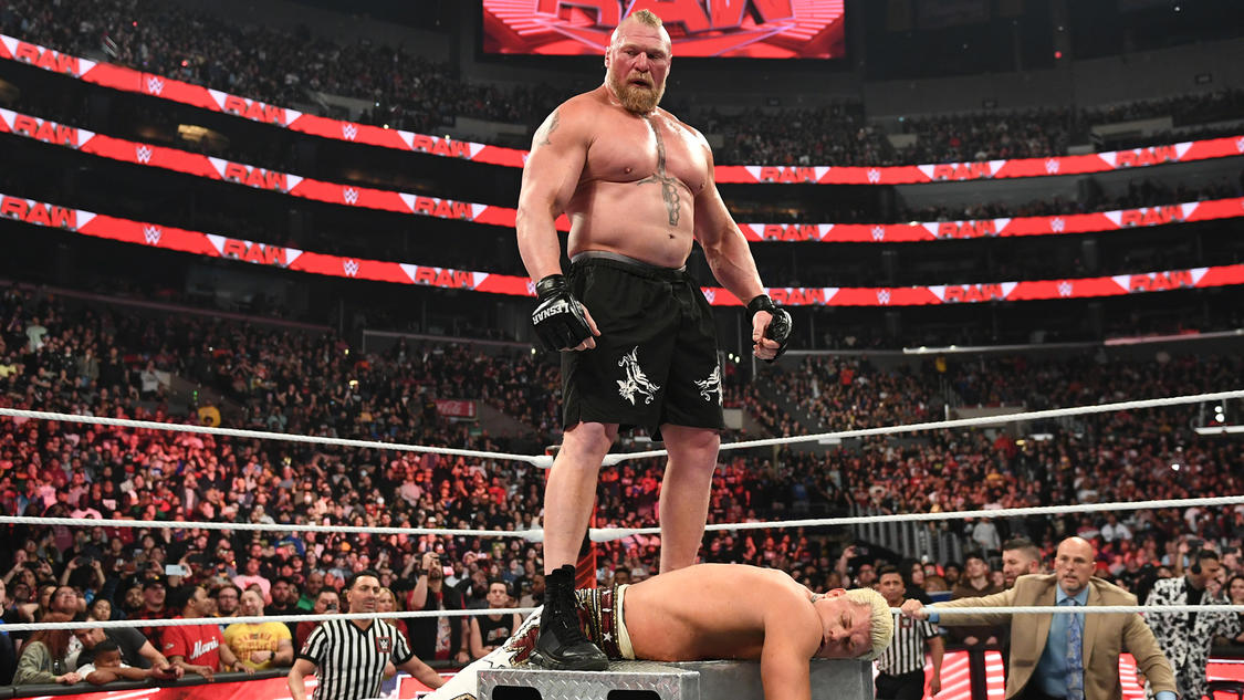 WWE Raw video highlights: Brock Lesnar demolishes Cody Rhodes