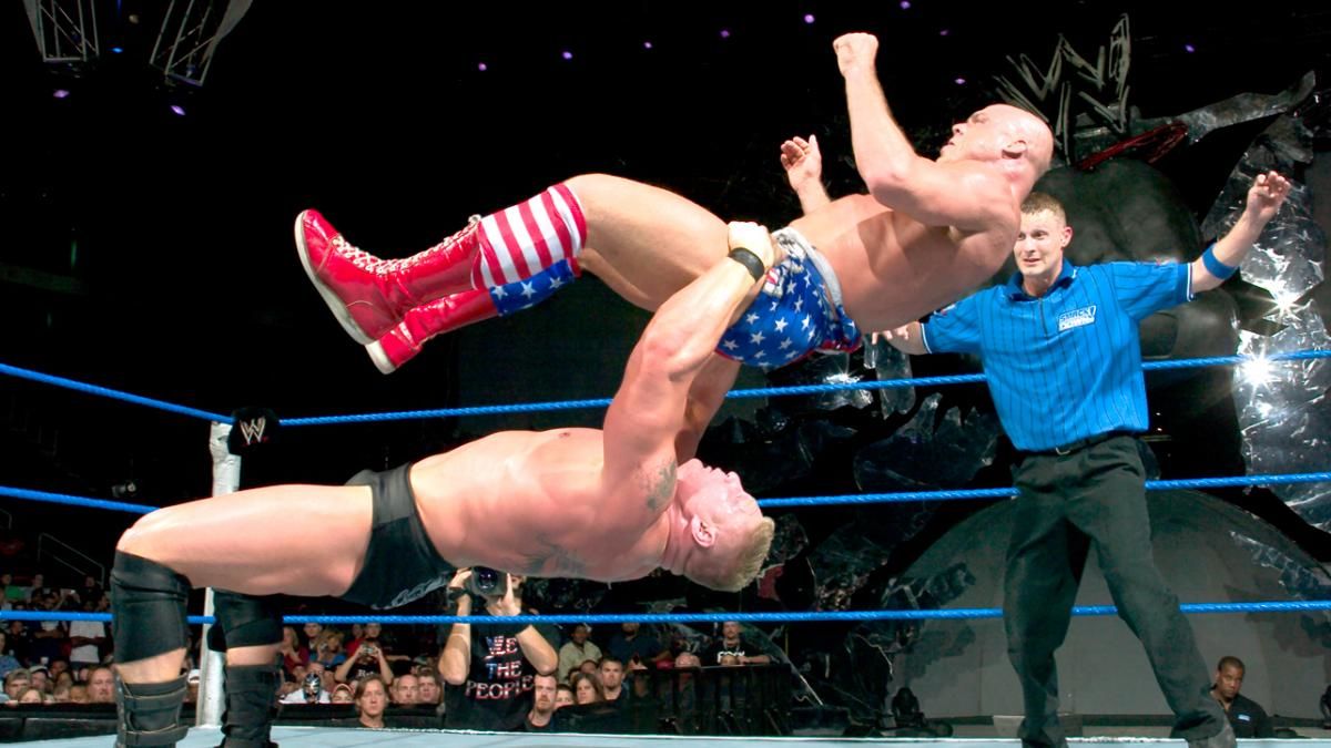 Daily Pro Wrestling History (09/16): Brock Lesnar vs. Kurt Angle Iron Man match