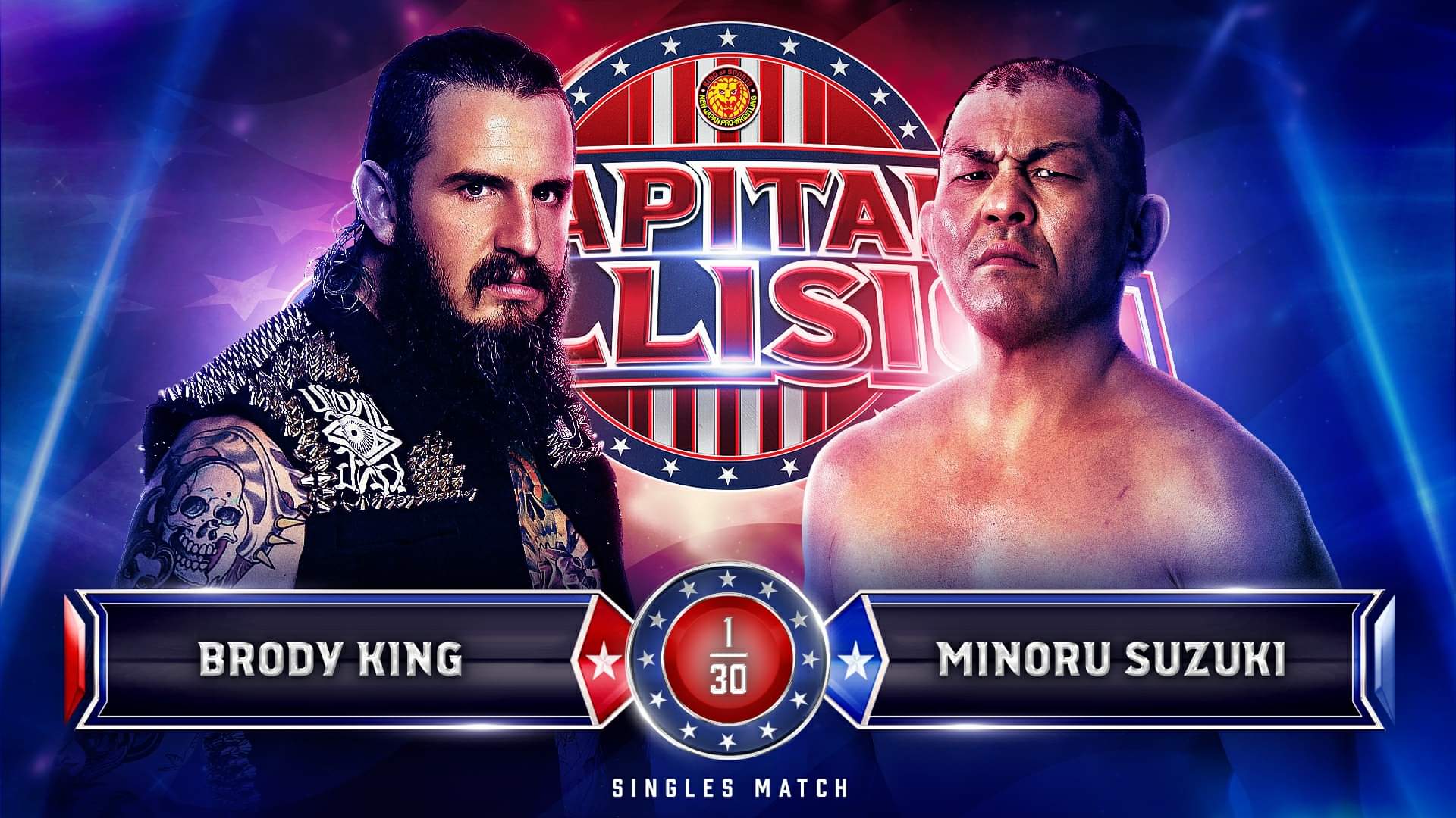 Brody King vs. Minoru Suzuki official for NJPW Capital Collision
