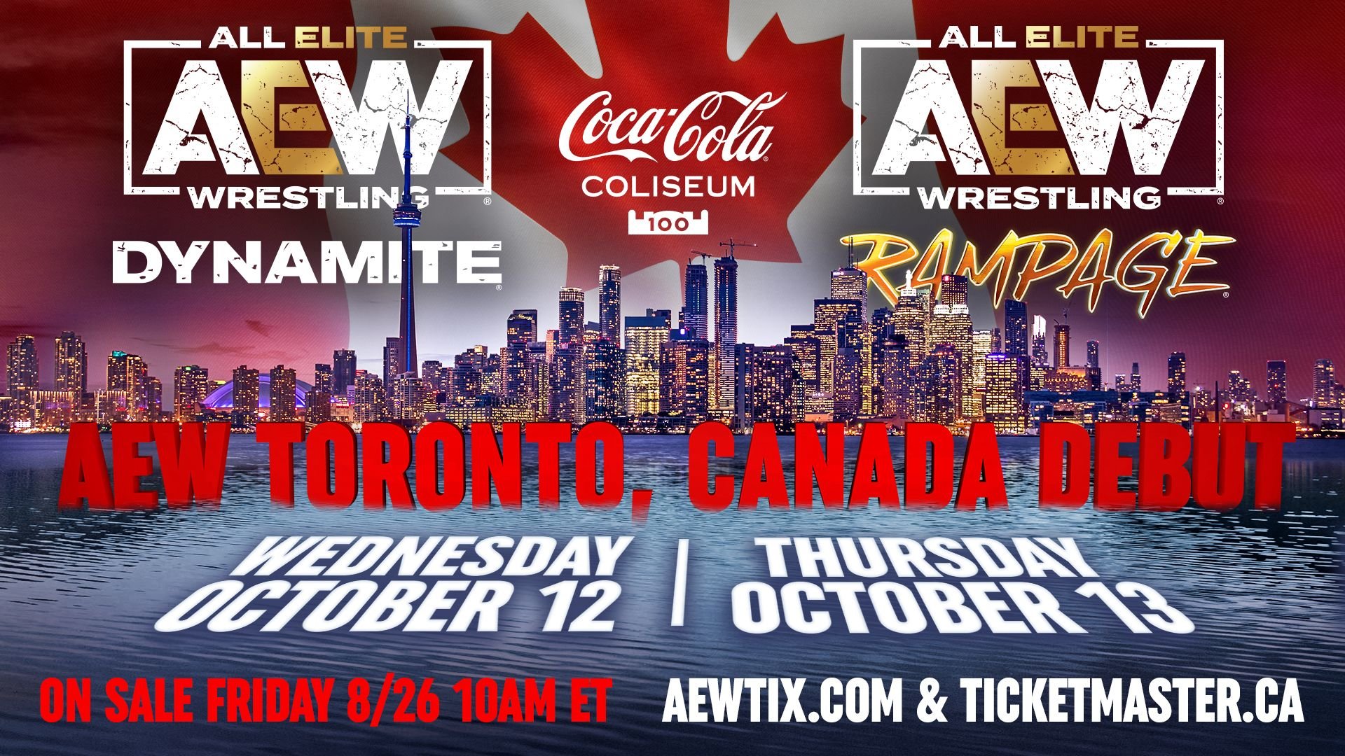 AEW to make Toronto, Canada debut in October