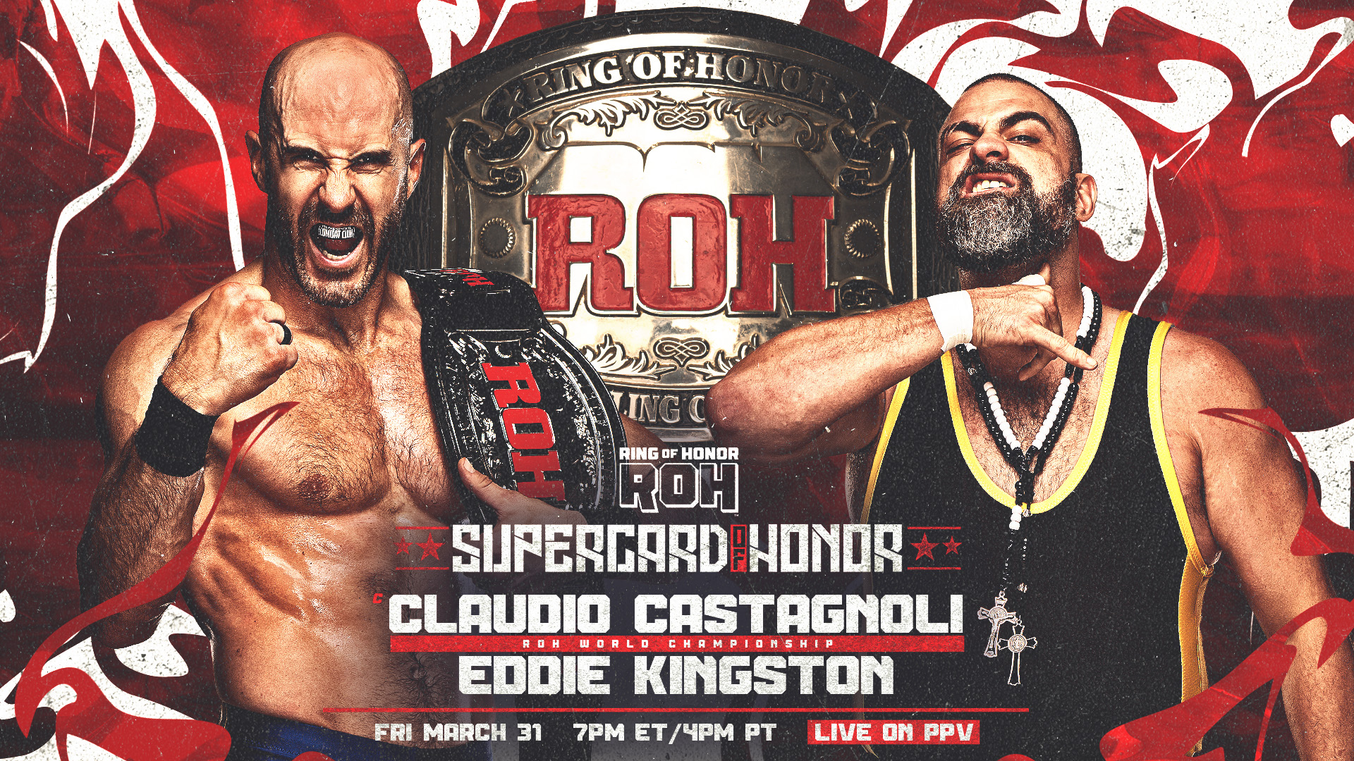 Castagnoli vs. Kingston ROH World title match official for Supercard of Honor