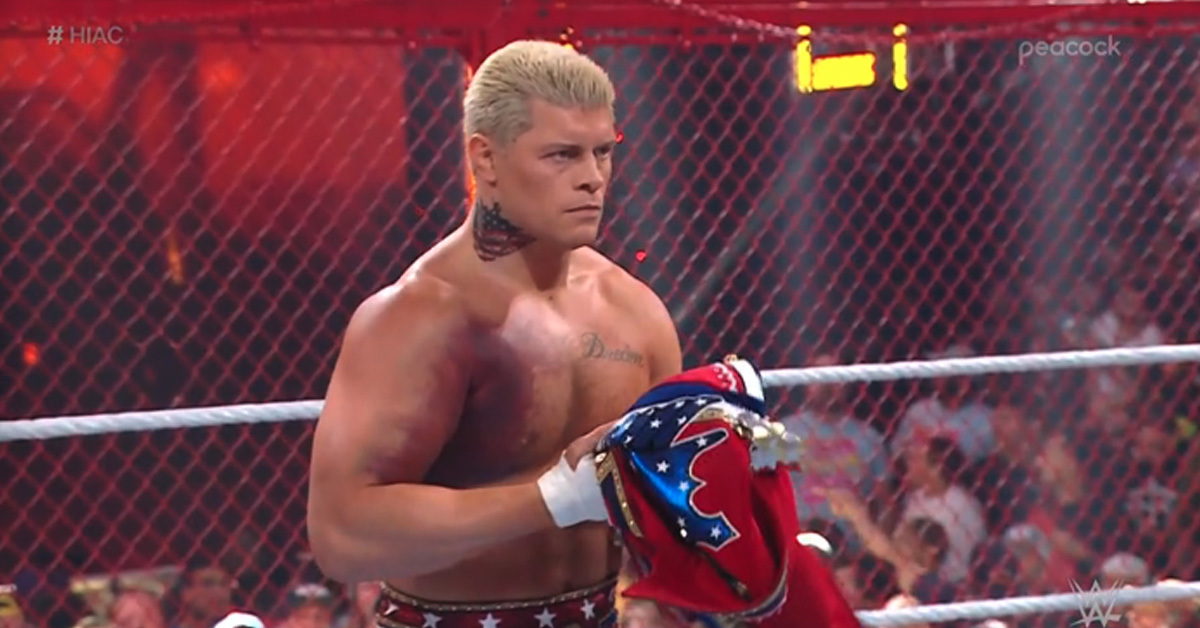 Cody Rhodes defeats Seth Rollins at WWE Hell in a Cell