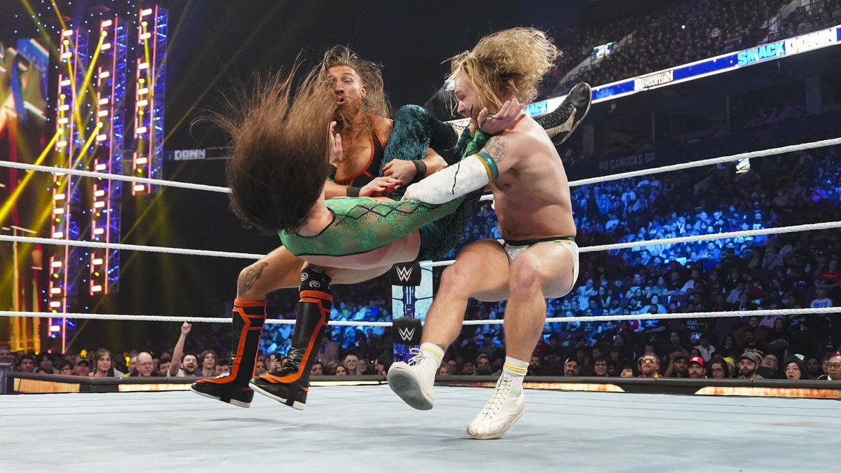 Tyler Bate makes WWE SmackDown debut as Butch’s mystery partner