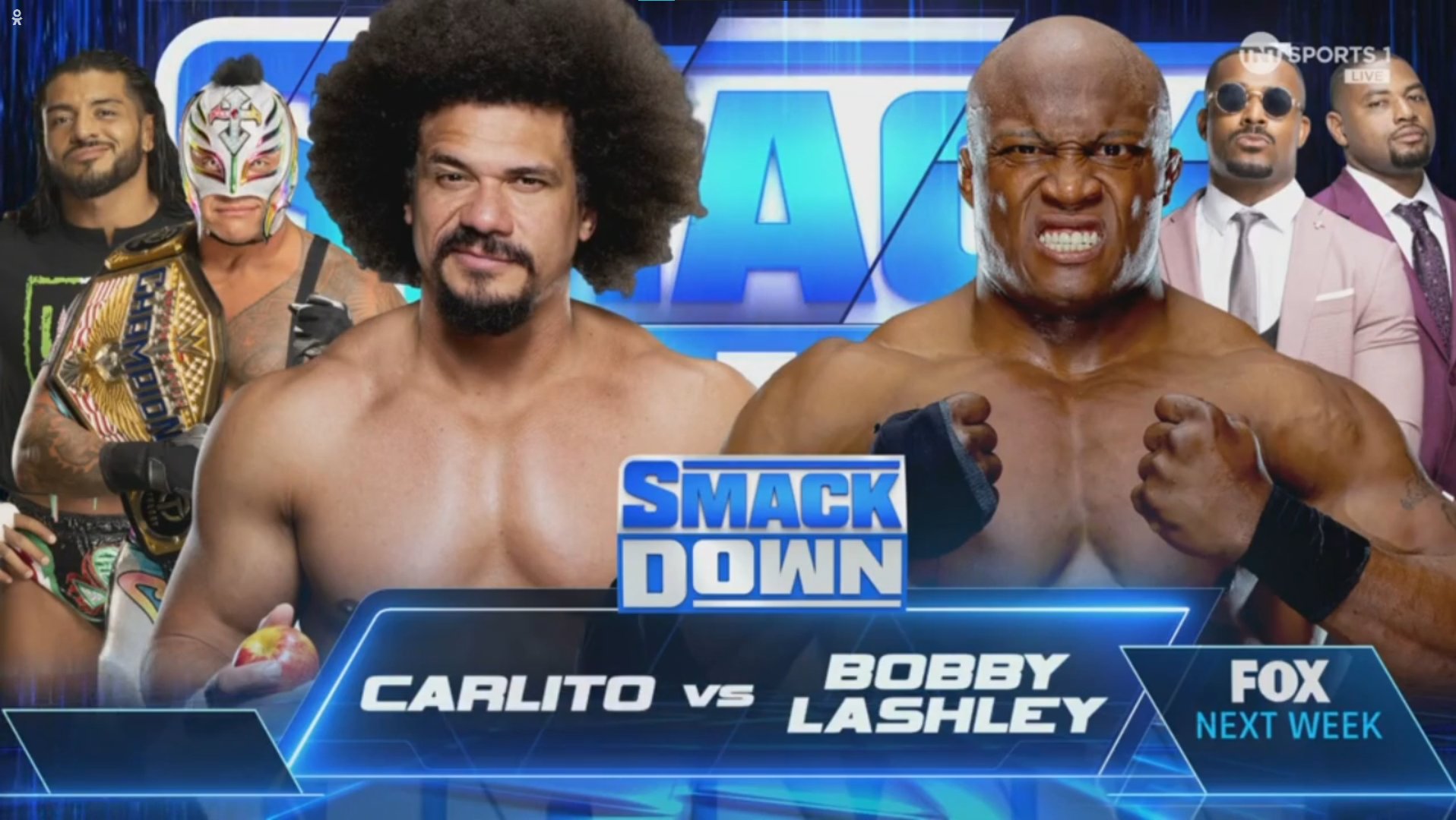 Bobby Lashley vs. Carlito set for next week’s WWE SmackDown