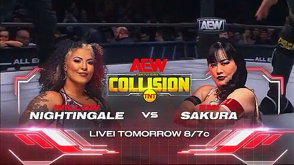 Willow Nightingale vs. Emi Sakura added to AEW Collision