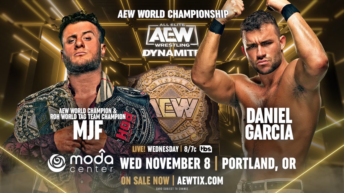MJF vs. Daniel Garcia World title match set for AEW Dynamite
