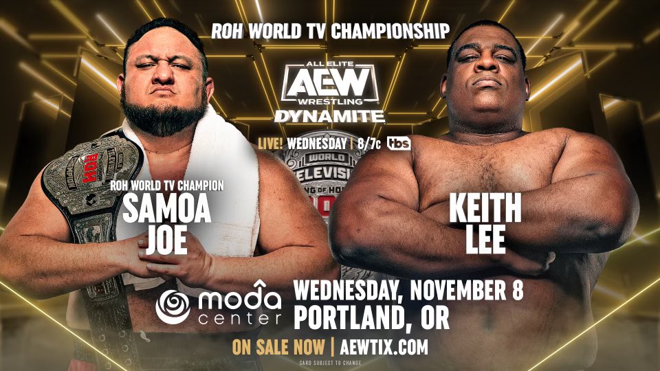 Samoa Joe vs. Keith Lee part of four new additions for AEW Dynamite