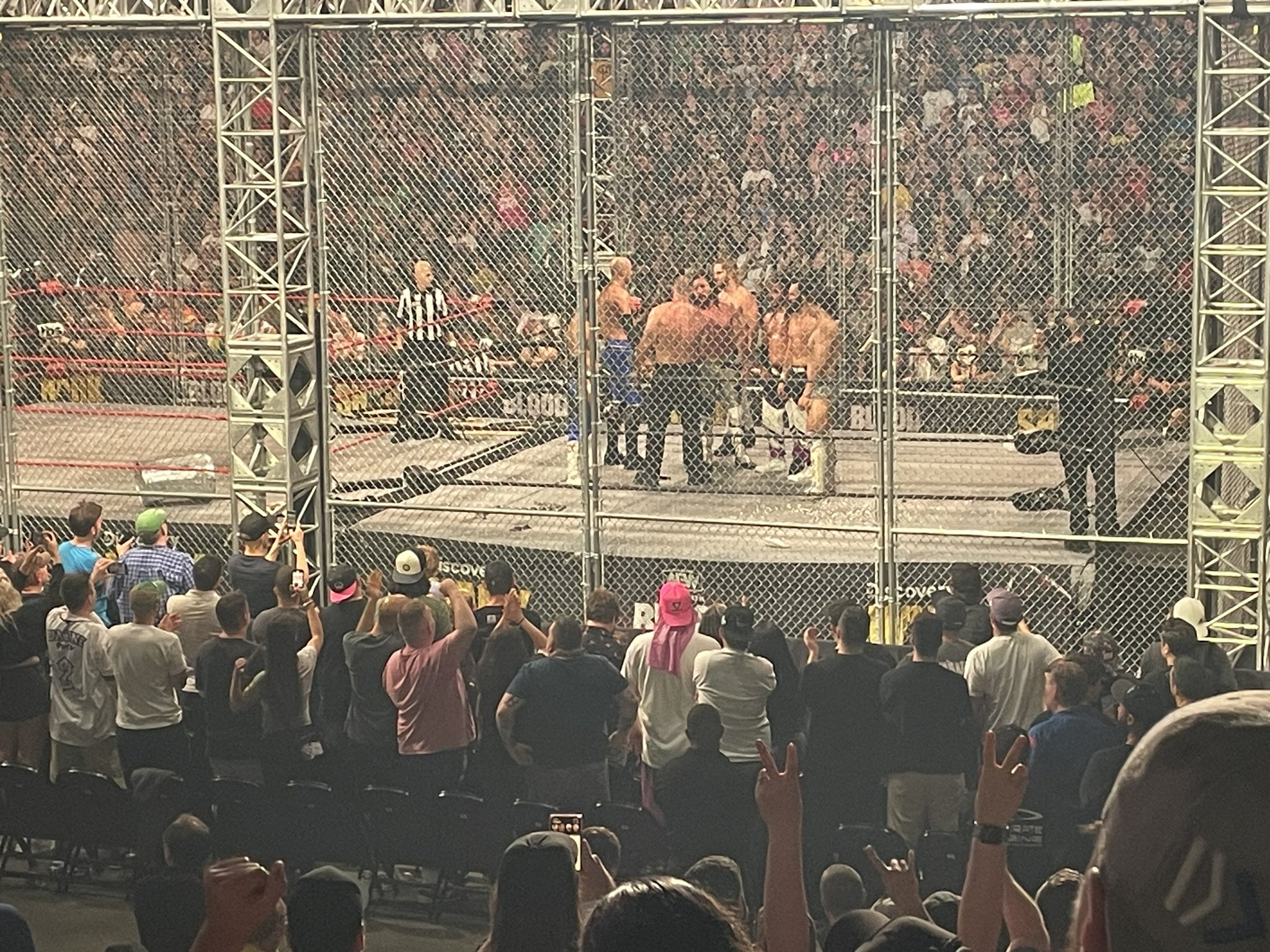 VIDEO: Golden Elite, Blackpool Combat Club shake hands after AEW Blood & Guts