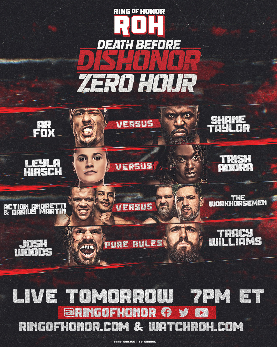 Four matches set for ROH Death Before Dishonor Zero Hour