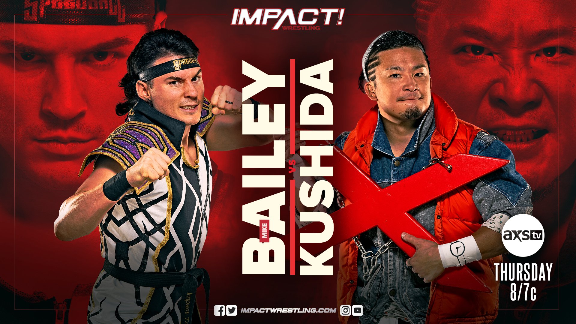 ‘Speedball’ Mike Bailey vs. KUSHIDA, two other matches added to Impact Wrestling