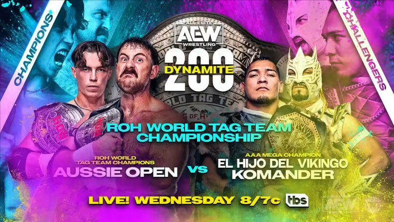 Two title defenses set for AEW Dynamite 200