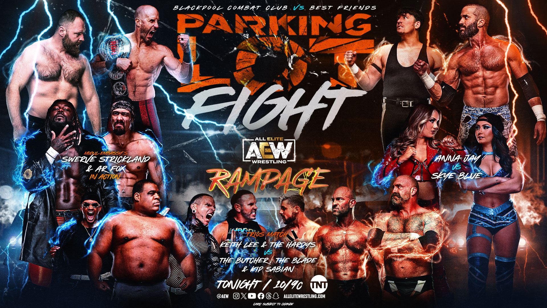 AEW Rampage live results: Blackpool Combat Club vs. Best Friends parking lot fight