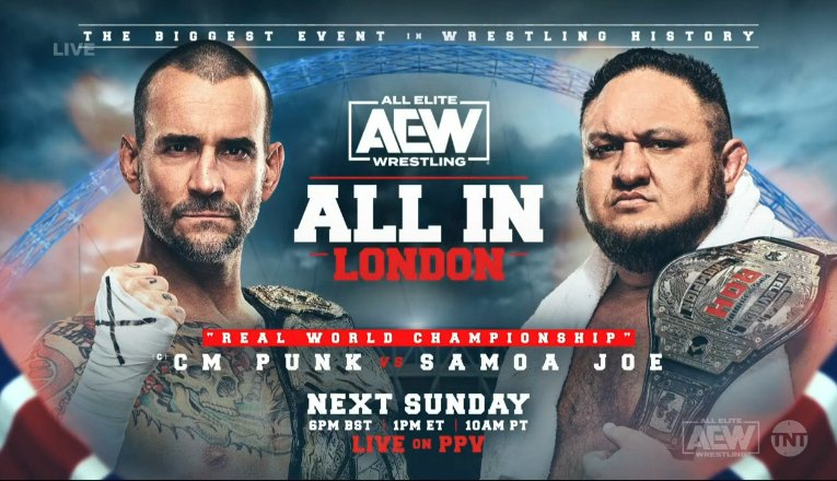 CM Punk vs. Samoa Joe official for AEW All In