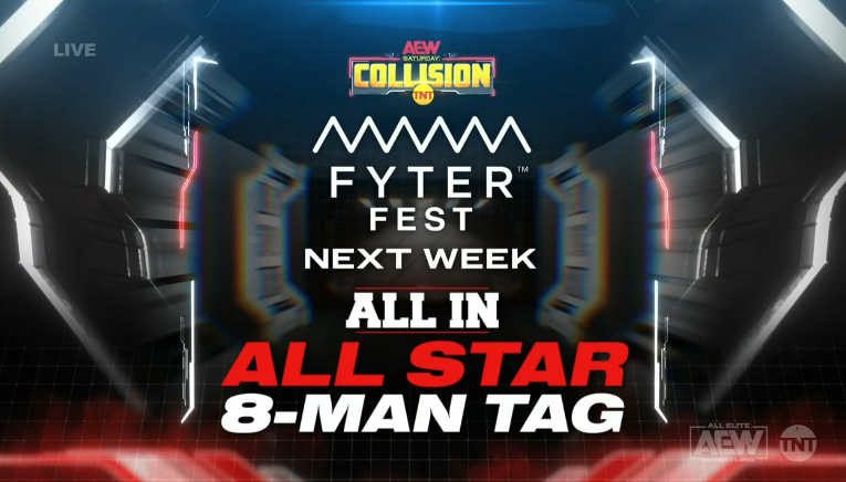 All star eight-man tag match advertised for AEW Collision Fyter Fest