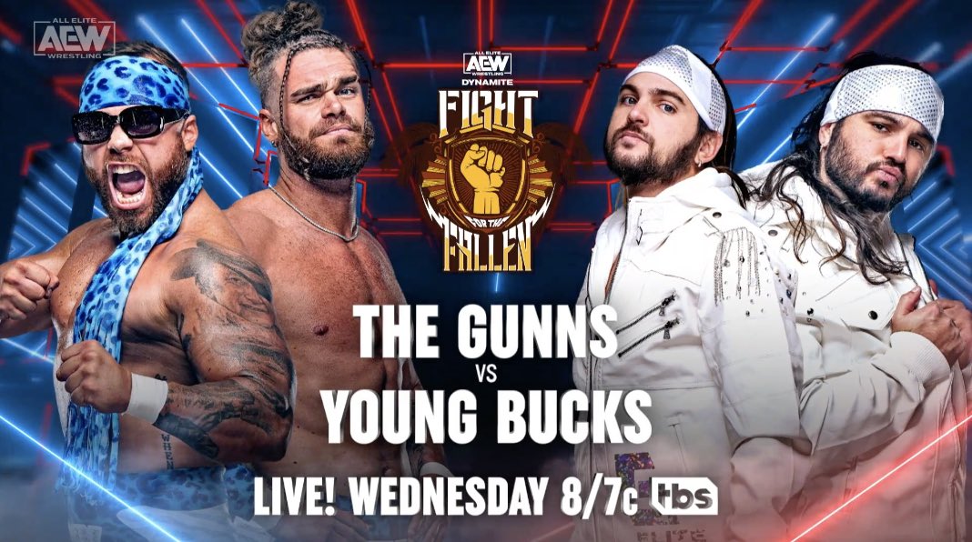The Young Bucks vs. The Gunns added to AEW Dynamite Fight for the Fallen