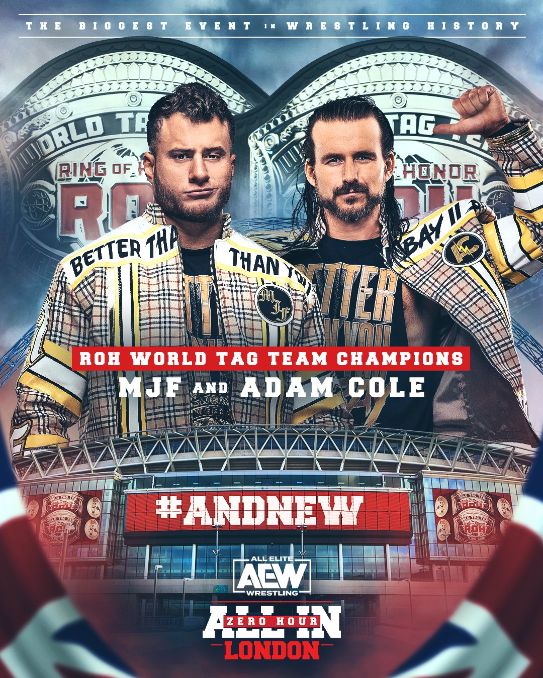 MJF & Adam Cole win ROH Tag Team titles at AEW All In Zero Hour