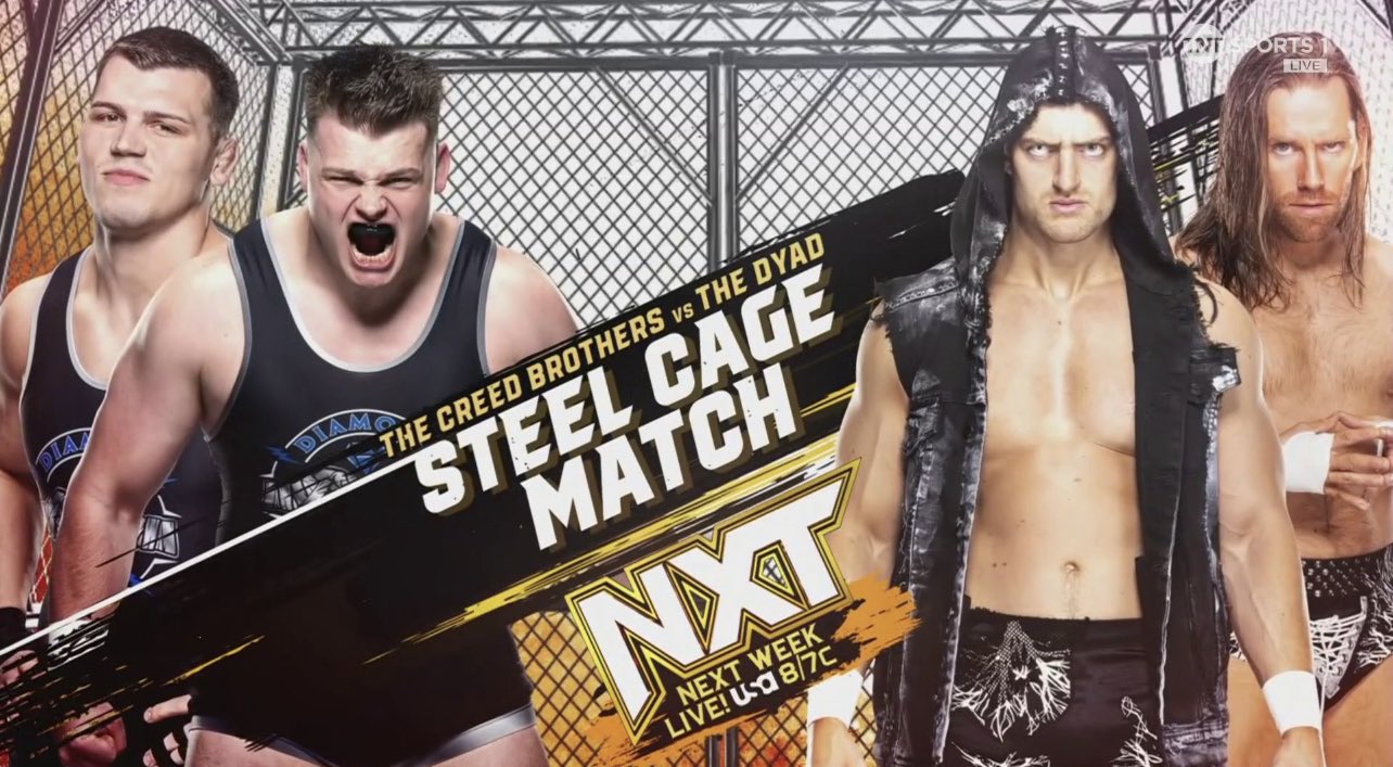 Creed Brothers vs. Dyad steel cage match set for next week’s WWE NXT