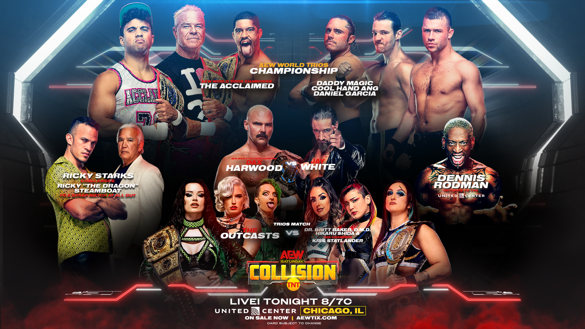 AEW Collision live results: Ricky Starks confronts Ricky Steamboat, Dax Harwood vs. Jay White