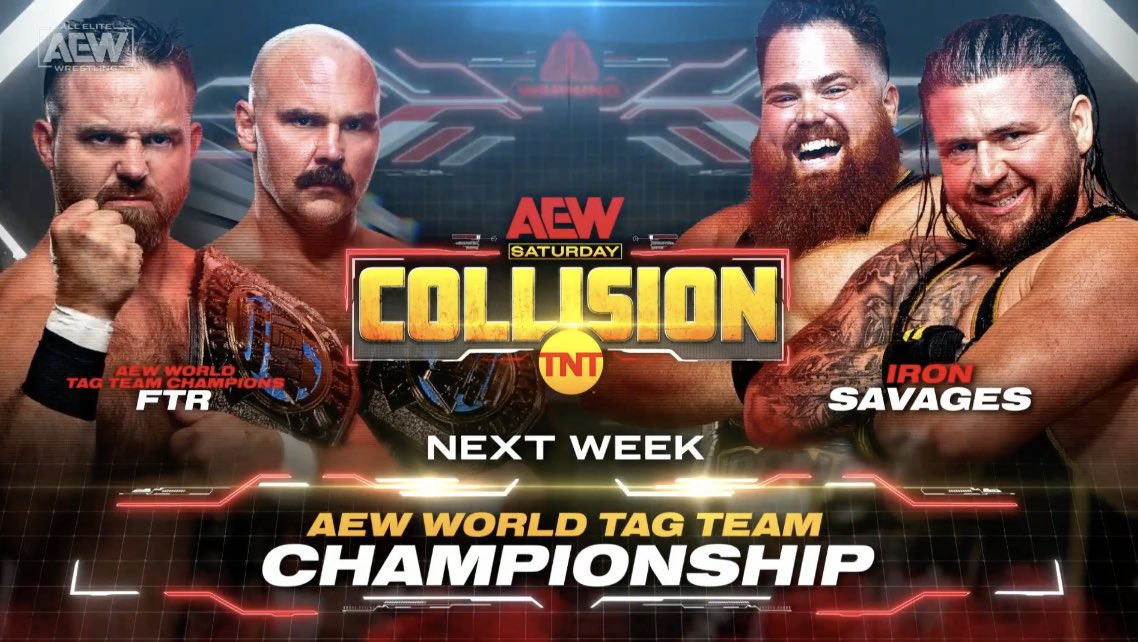 Tag Team title match announced for next week’s AEW Collision