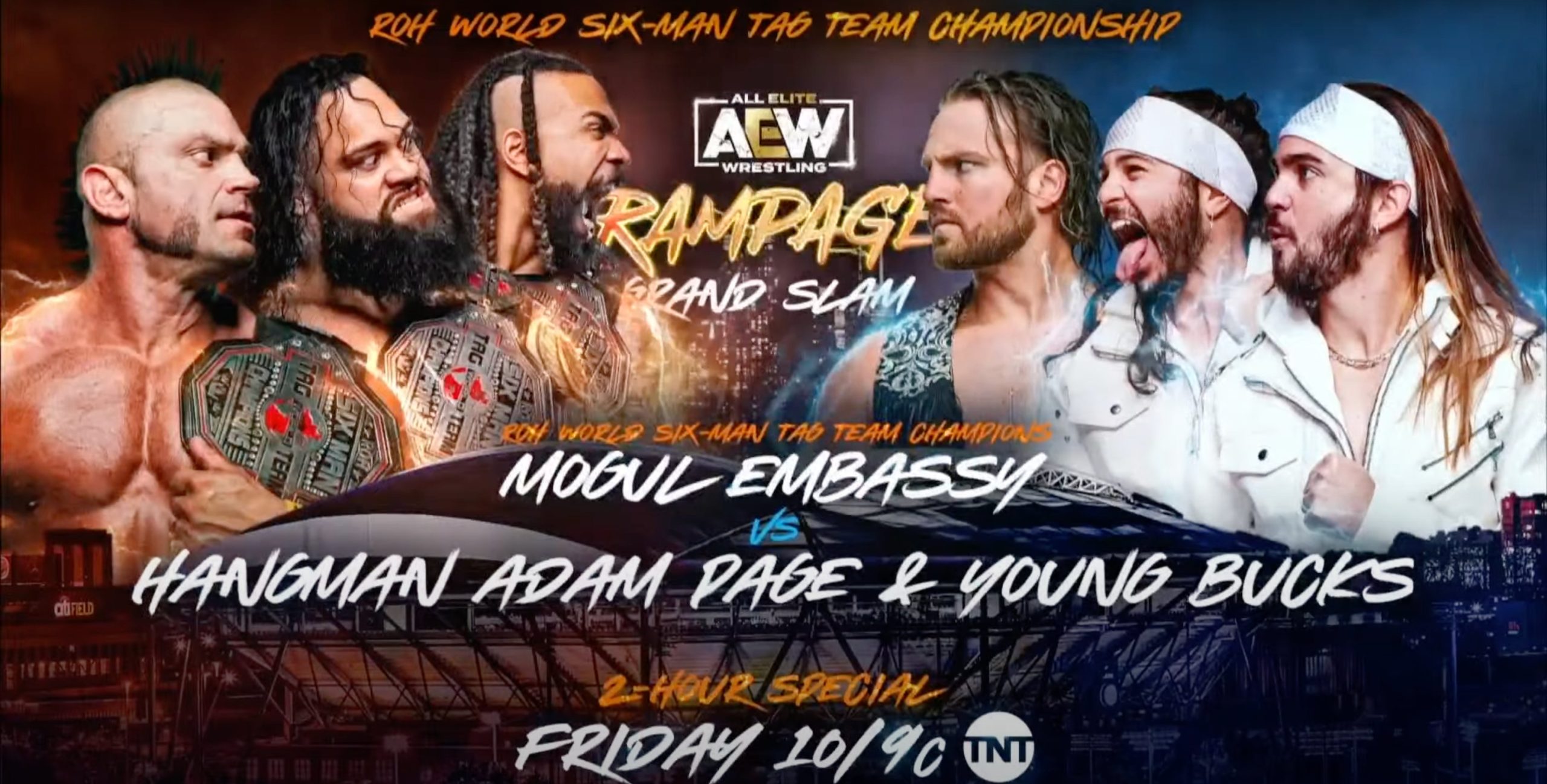 The Elite vs. Mogul Embassy ROH Six-Man title match set for AEW Rampage Grand Slam