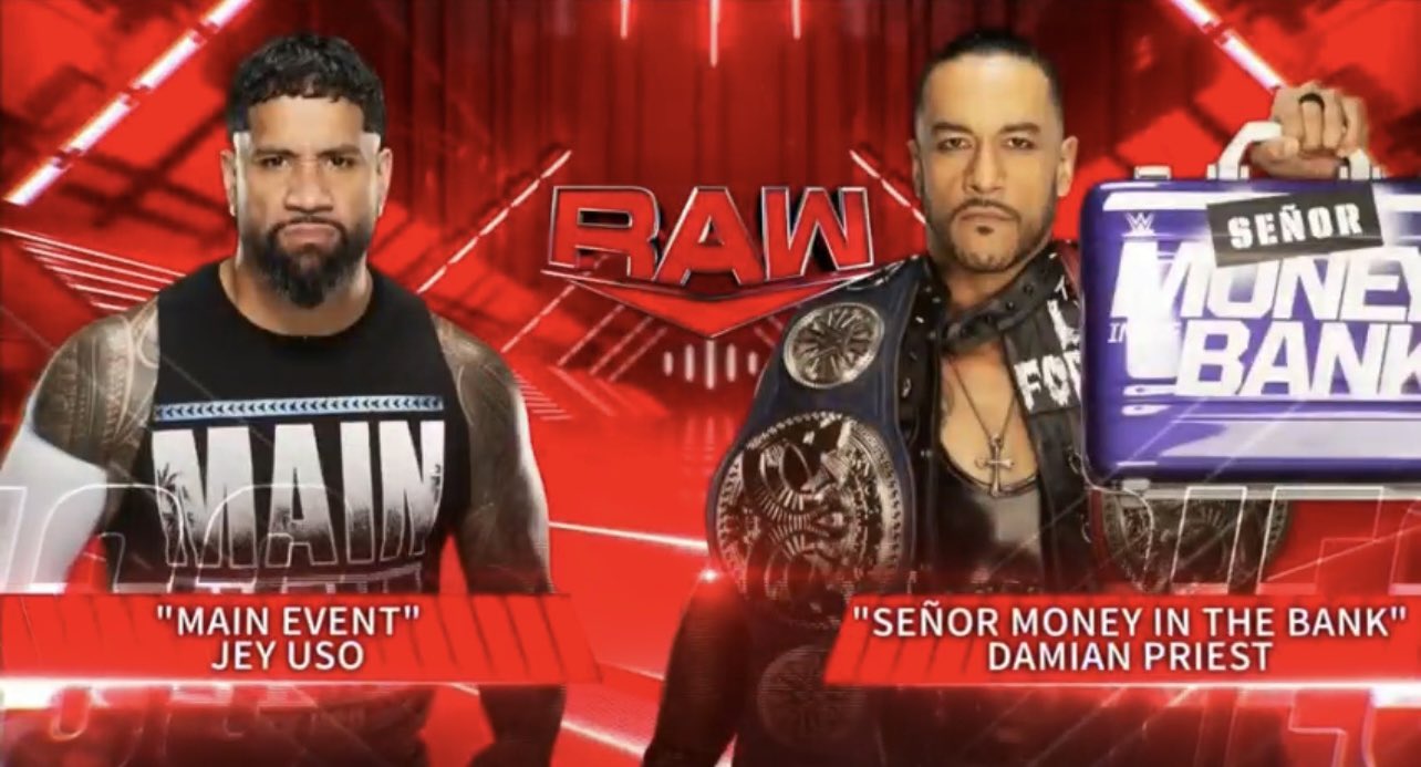 Jey Uso vs. Damian Priest announced for WWE Raw