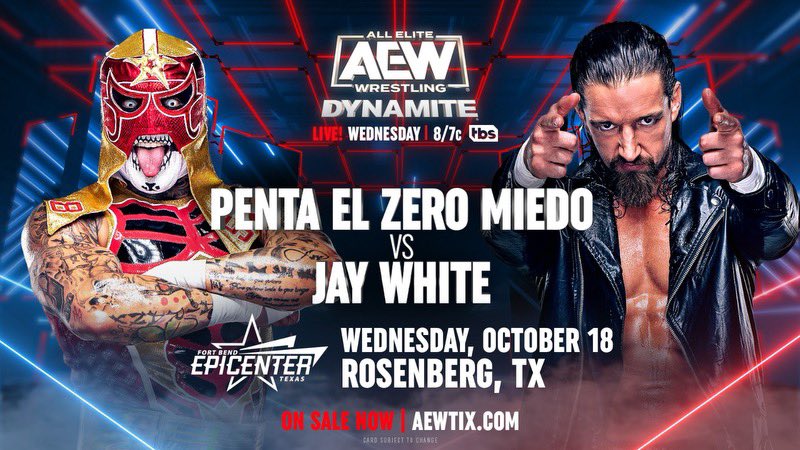Jay White vs. Penta El Zero Miedo announced for AEW Dynamite