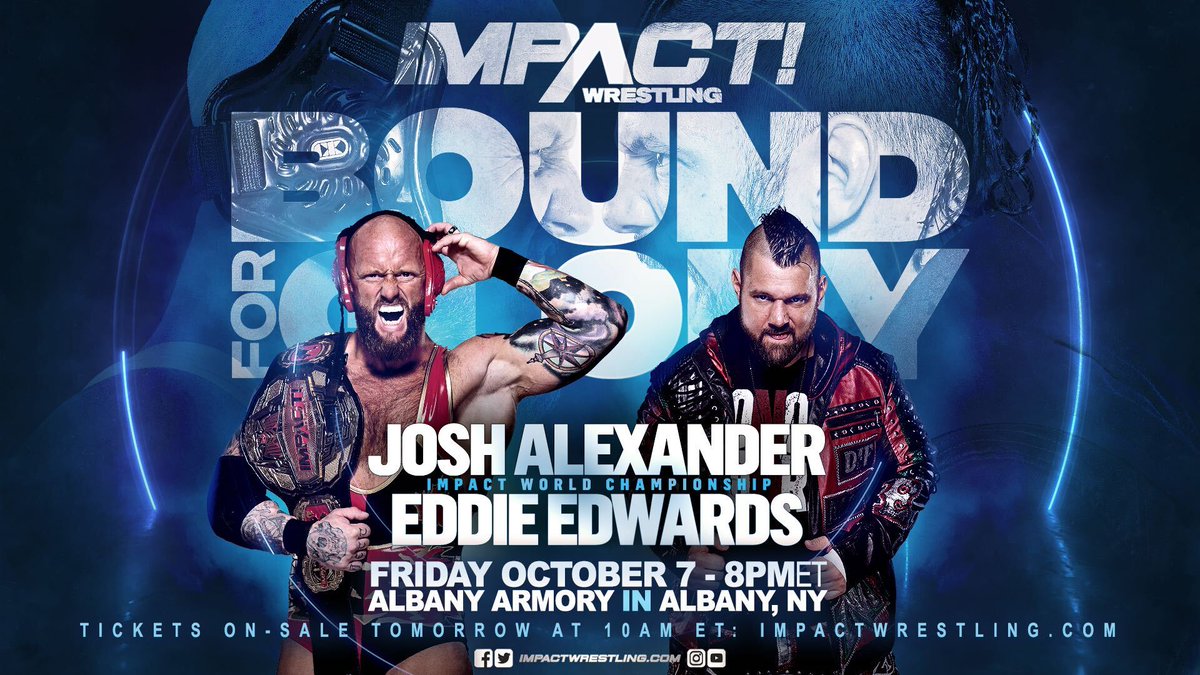 Josh Alexander vs. Eddie Edwards World title match set for Impact Bound For Glory