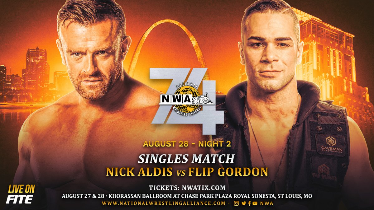 Nick Aldis vs. Flip Gordon announced for NWA 74