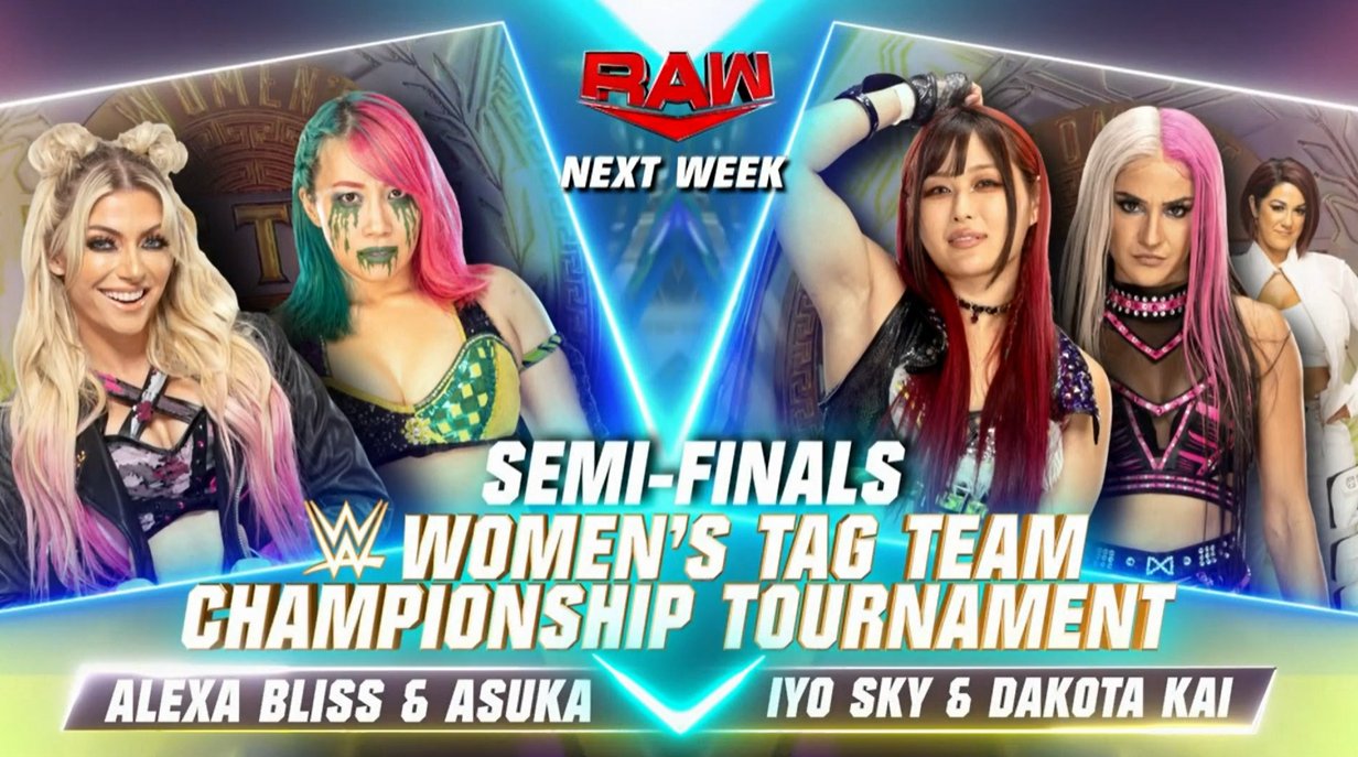 Women’s Tag Team Championship tournament match set for next WWE Raw