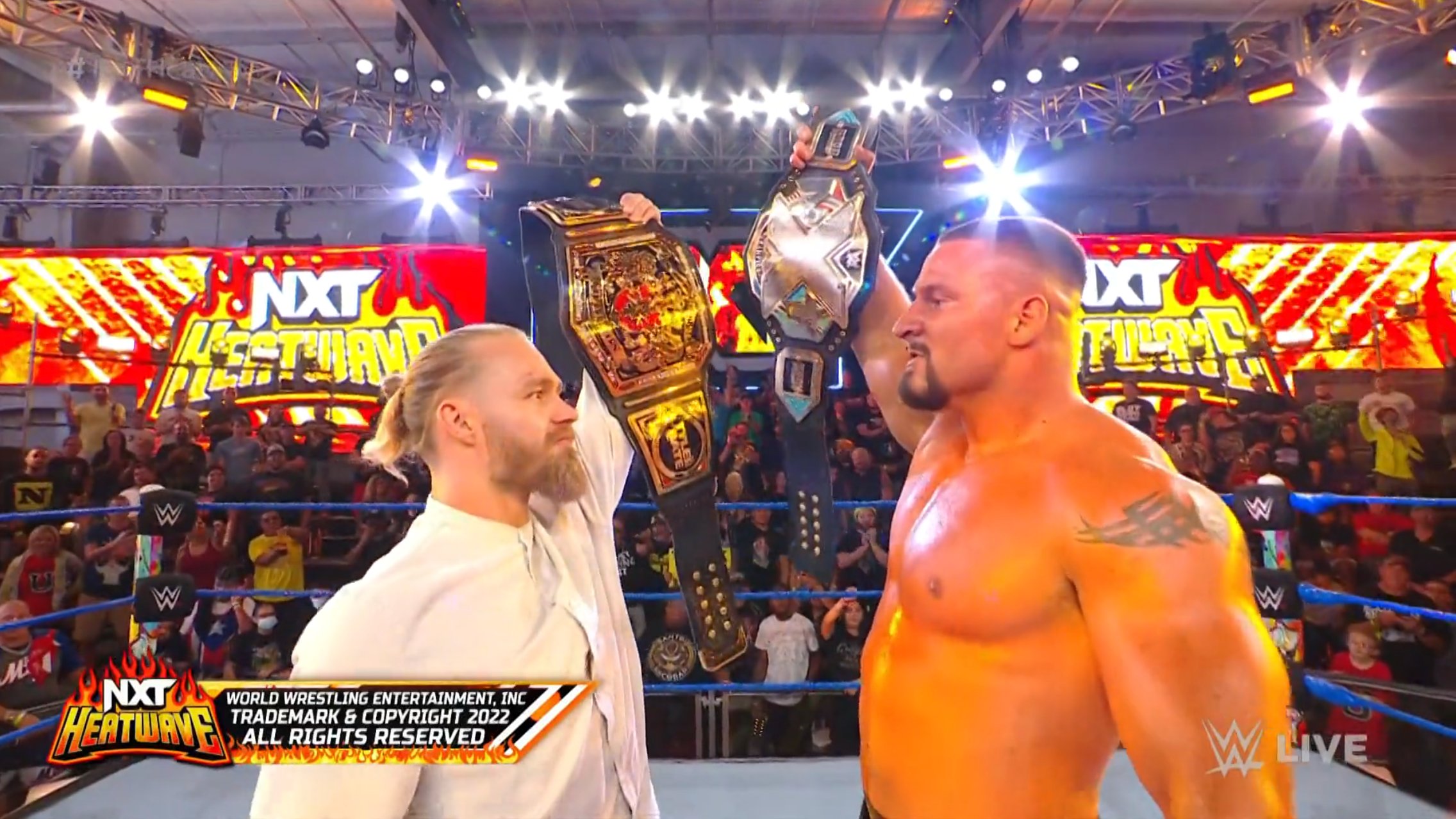 Tyler Bate confronts Bron Breakker at WWE NXT Heatwave