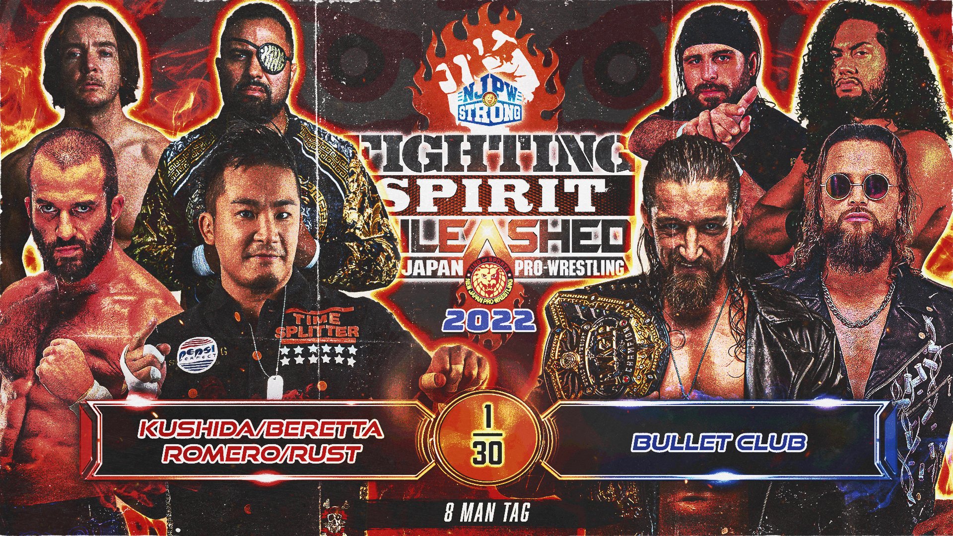 Eight-man tag team match headlining this week’s NJPW Strong