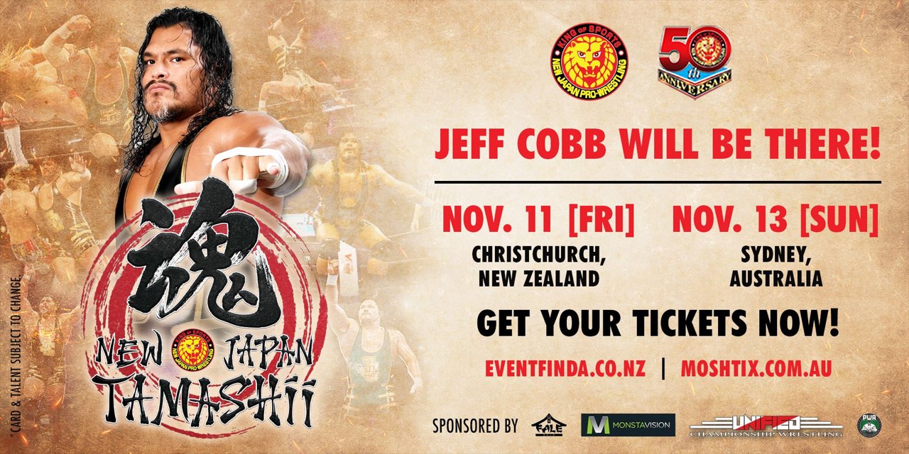Jeff Cobb announced for NJPW TAMASHII events