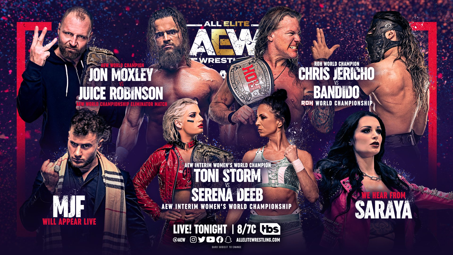 AEW Dynamite live results: Two title matches, Saraya speaks