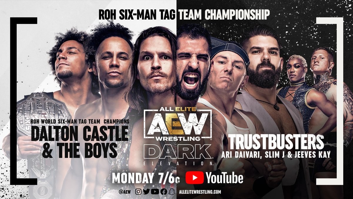 ROH Six-Man title match part of nine-match AEW Dark: Elevation lineup