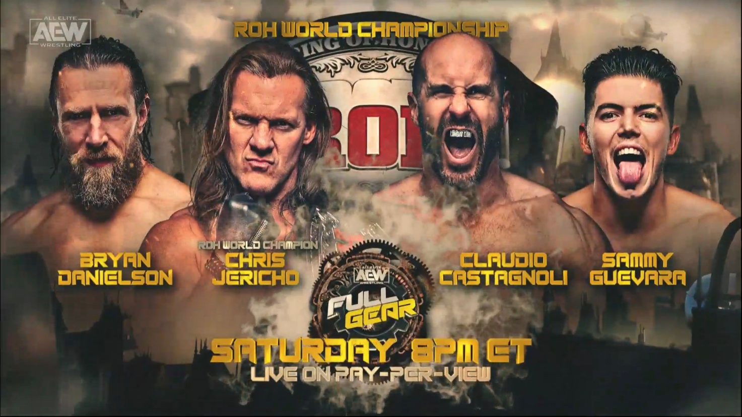 Four-way match for ROH World Championship added to AEW Full Gear