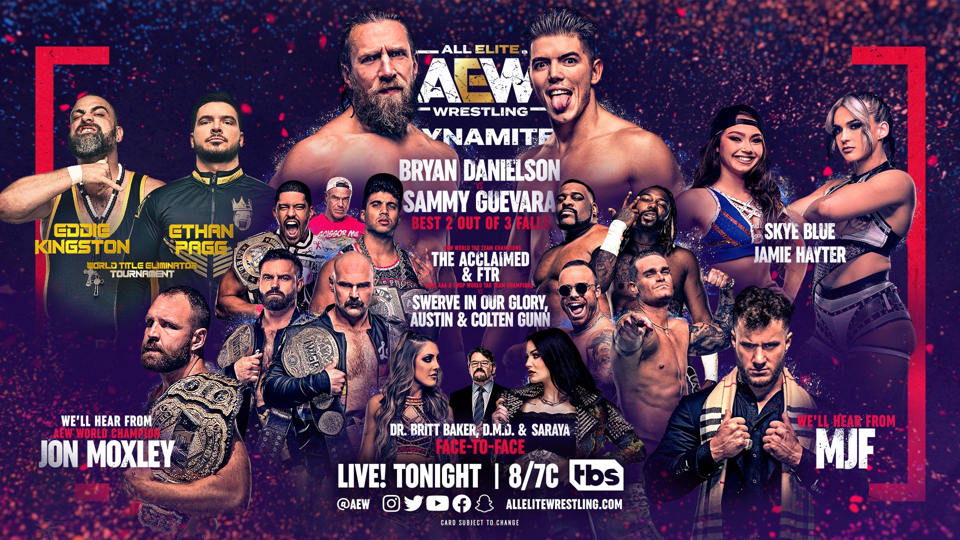 AEW Dynamite live results: Bryan Danielson vs. Sammy Guevara two-out-of-three falls