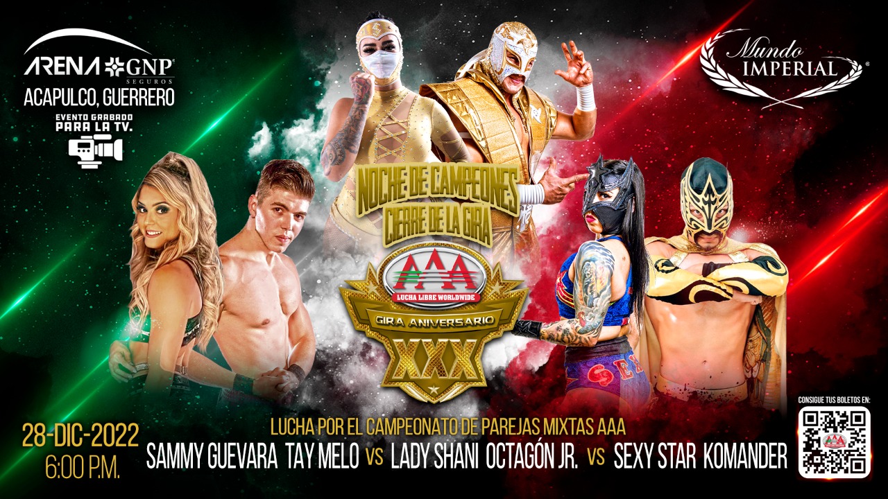 Sammy Guevara & Tay Melo title defense announced for AAA Noche De Campeones