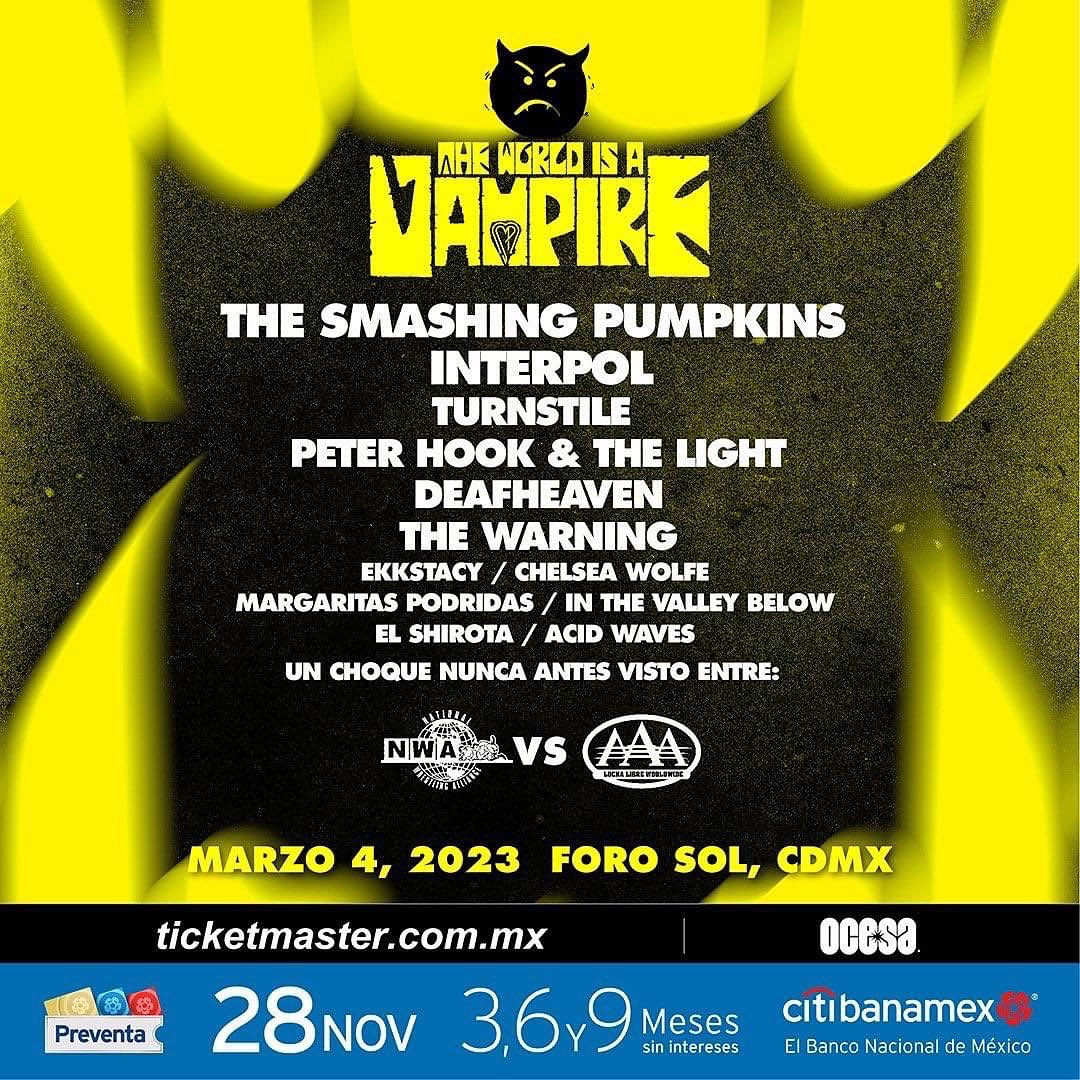 NWA vs. AAA announced for Smashing Pumpkins concert in Mexico City