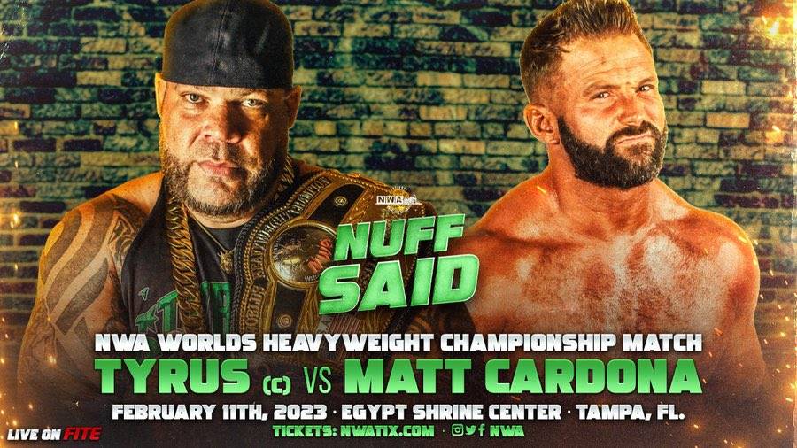 NWA Nuff Said live results: Tyrus vs. Matt Cardona title match