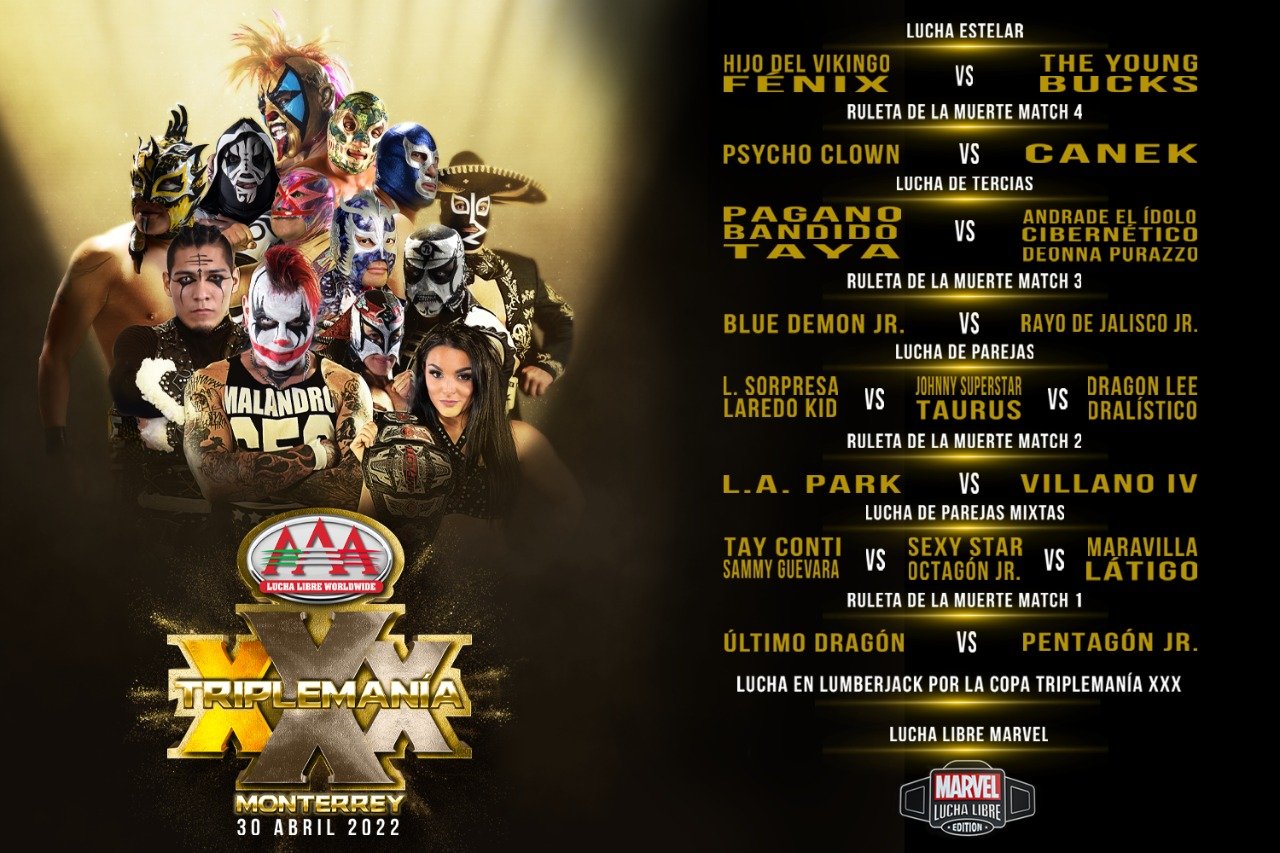 Young Bucks vs. El Hijo del Vikingo & Fenix set for AAA Triplemania