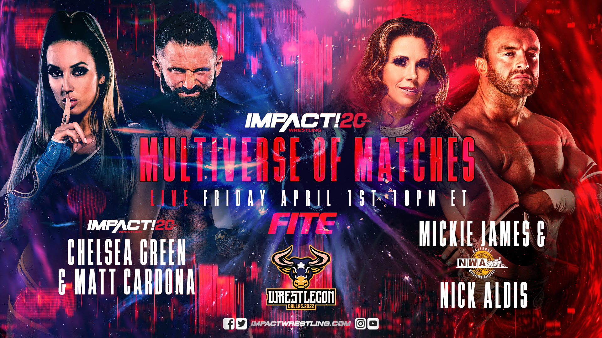 Matt Cardona & Chelsea Green vs. Nick Aldis & Mickie James set for Impact Multiverse of Matches