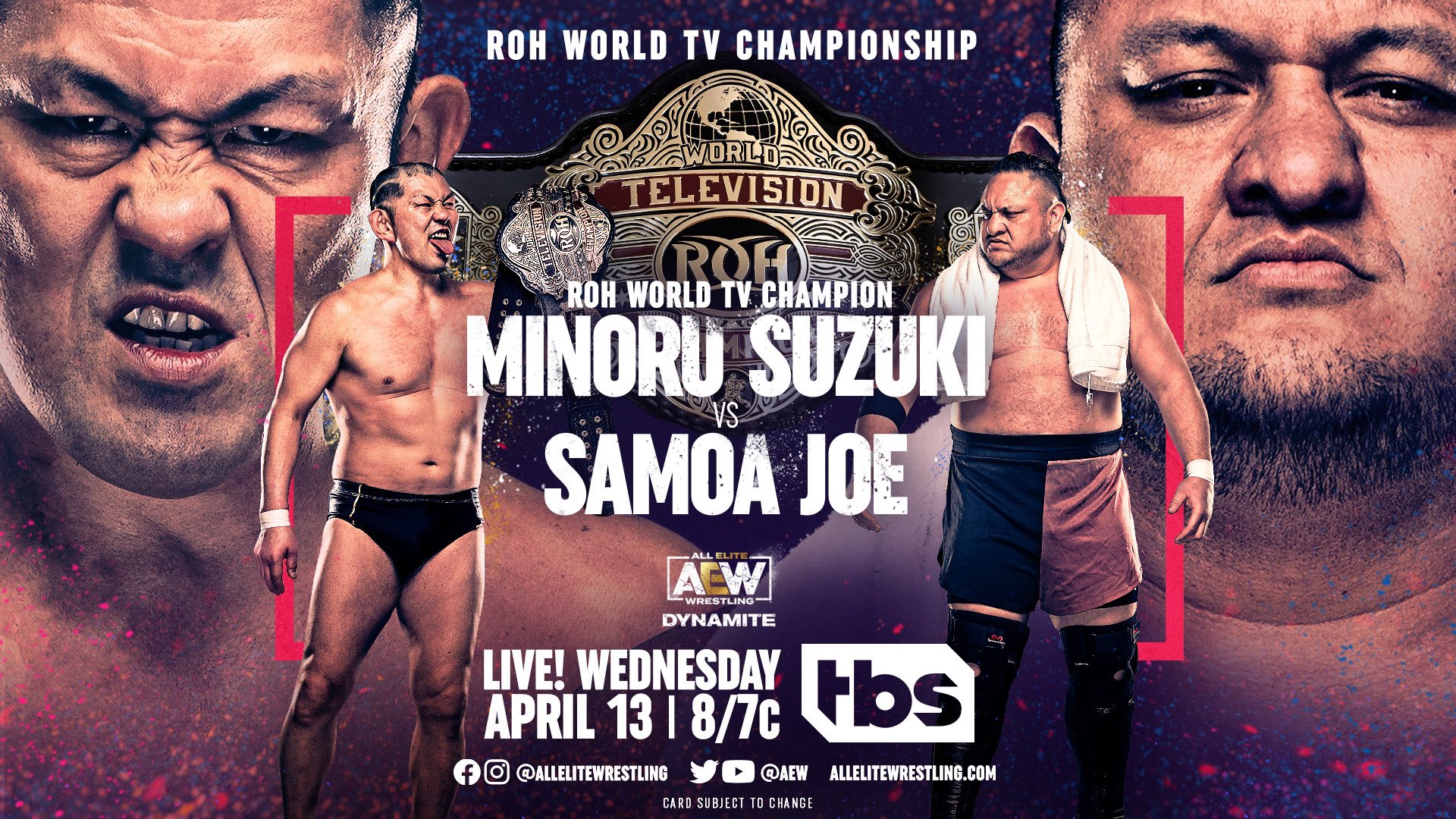 Minoru Suzuki vs. Samoa Joe ROH TV title match set for AEW Dynamite