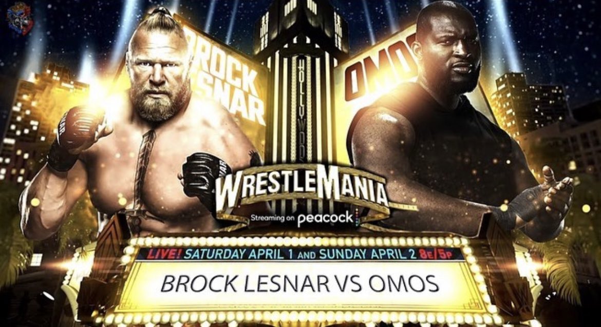 Brock Lesnar vs. Omos official for WWE WrestleMania 39