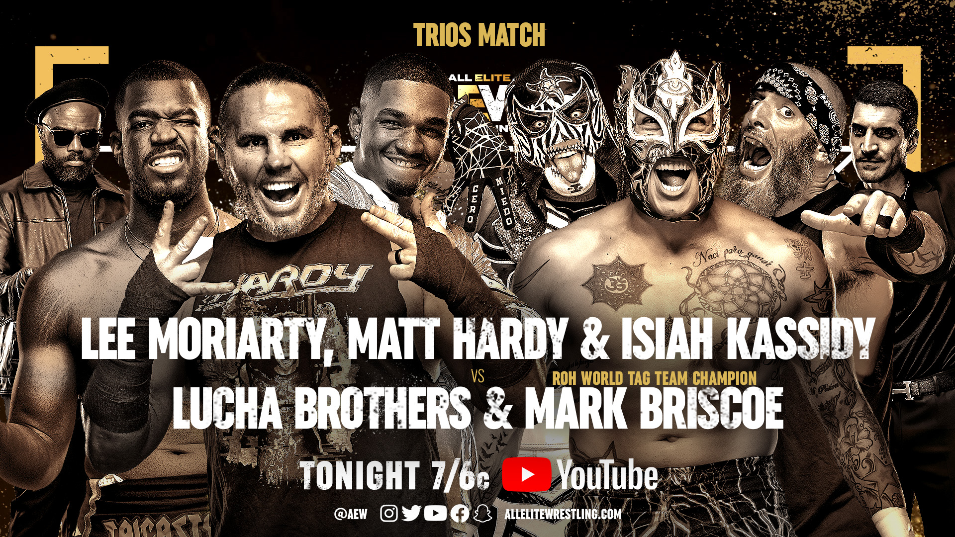 AEW Dark results: Lucha Brothers & Mark Briscoe vs. Moriarty, Hardy & Kassidy