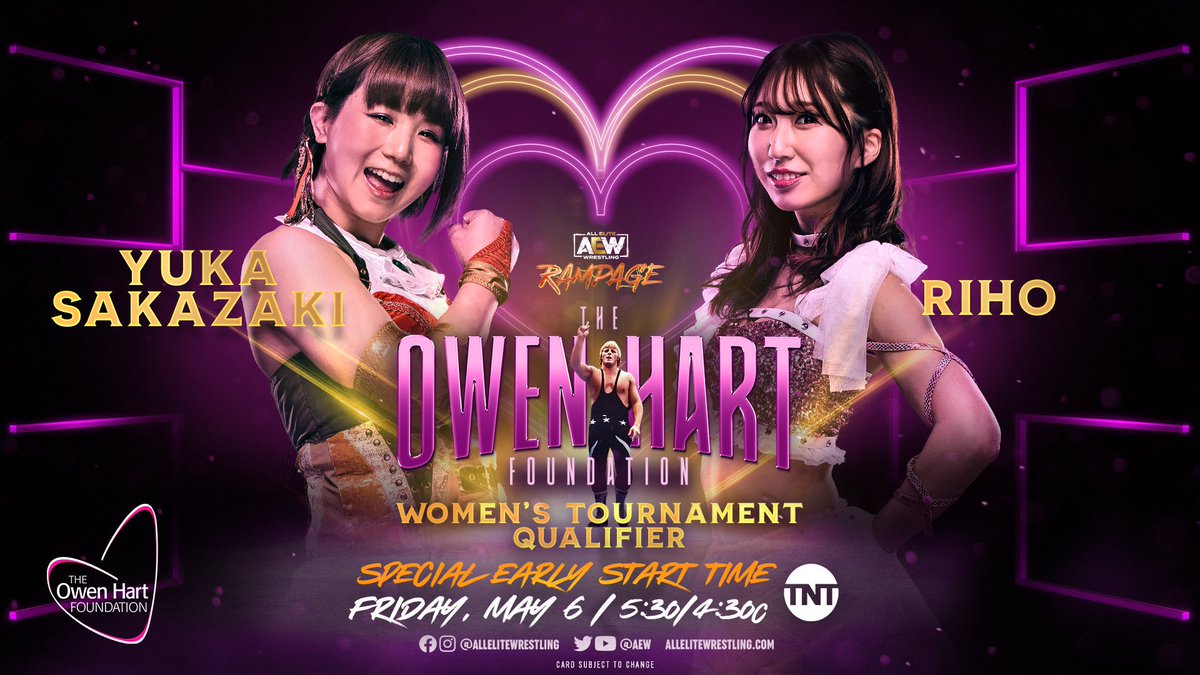 Riho vs. Yuka Sakazaki Owen Hart Tournament qualifier set for AEW Rampage