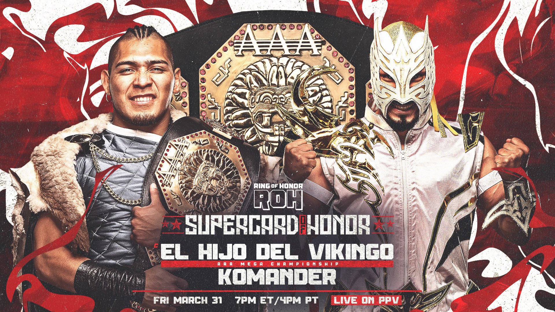 El Hijo del Vikingo vs. Komander title match set for ROH Supercard of Honor
