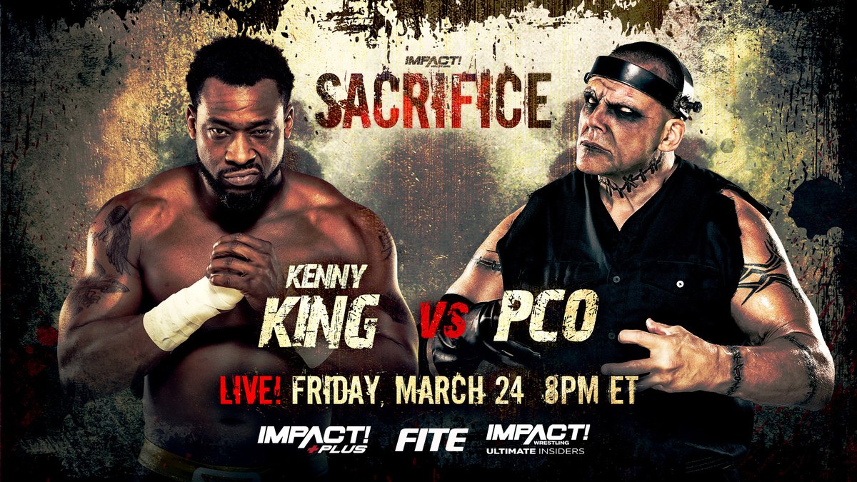 PCO vs. Kenny King announced for Impact Wrestling Sacrifice