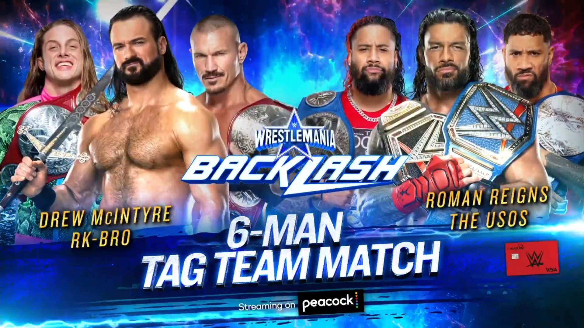 Title unification match for WWE WrestleMania Backlash now six-man tag