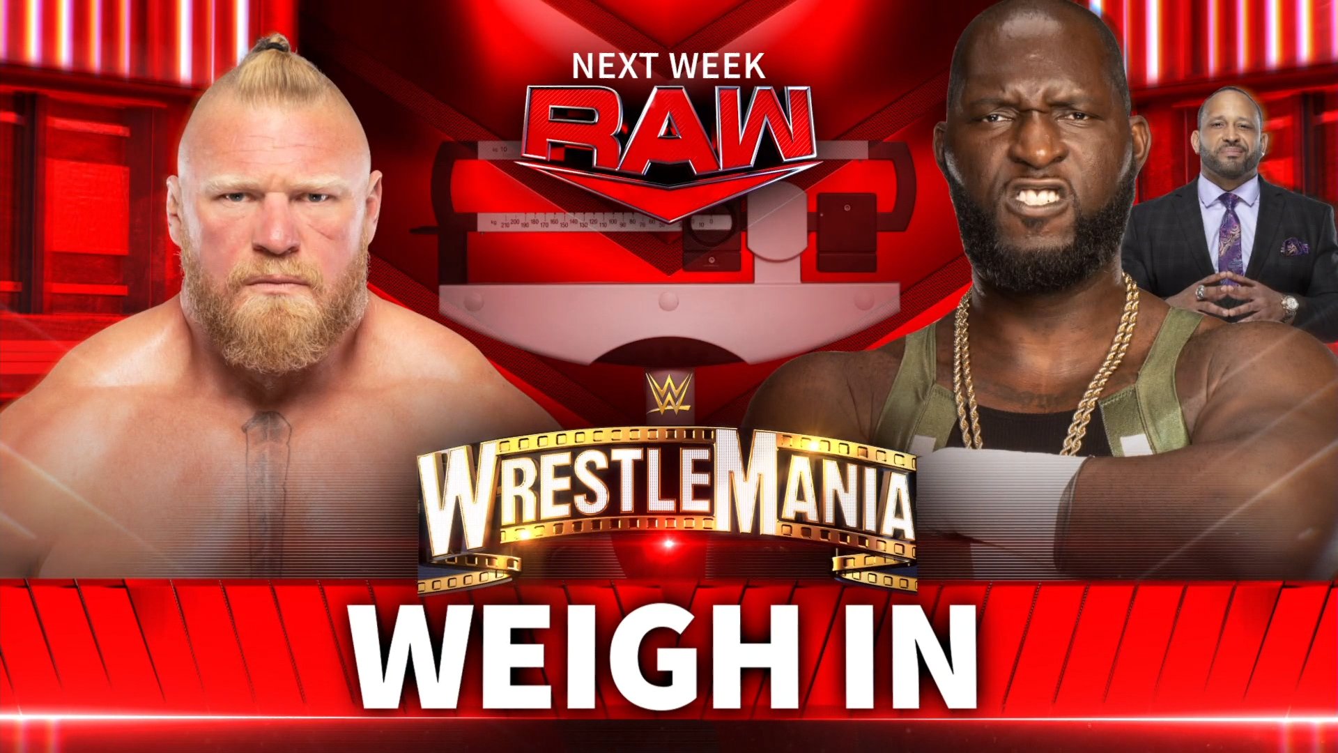 Brock Lesnar & Omos weigh-in announced for next week’s WWE Raw